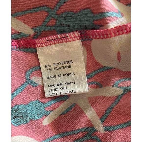 Tracy Negoshian pink starfish and sand dollar dress size medium - Picture 7 of 9